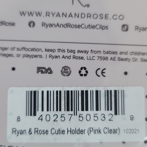 Ryan and Rose Cutie Holder - Pink Clear - Picture 2 of 5